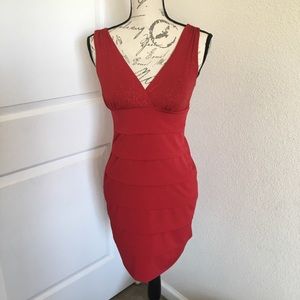 Sexy red sparkly cocktail dress Small